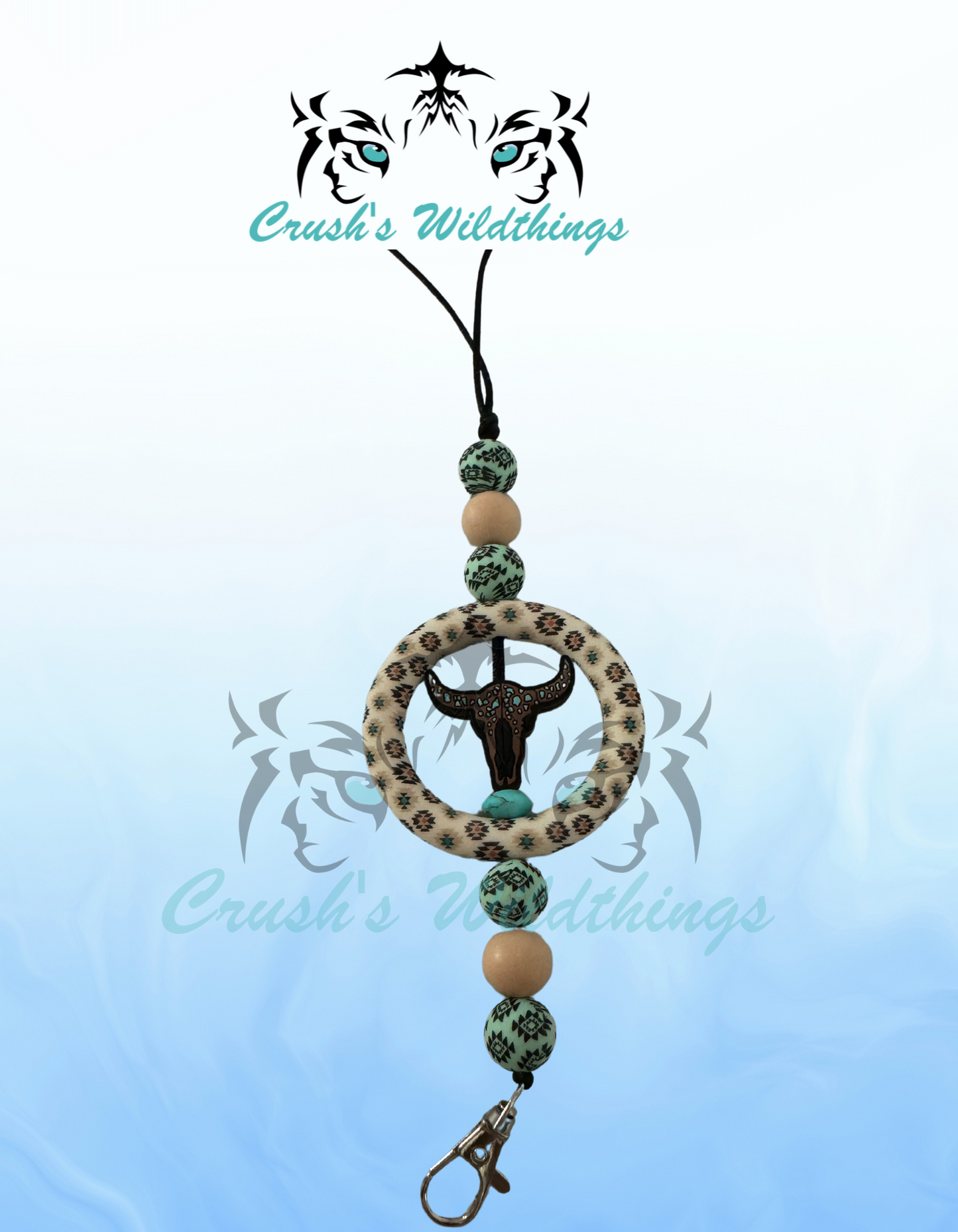 Bruce the Longhorn Skull Car Charm